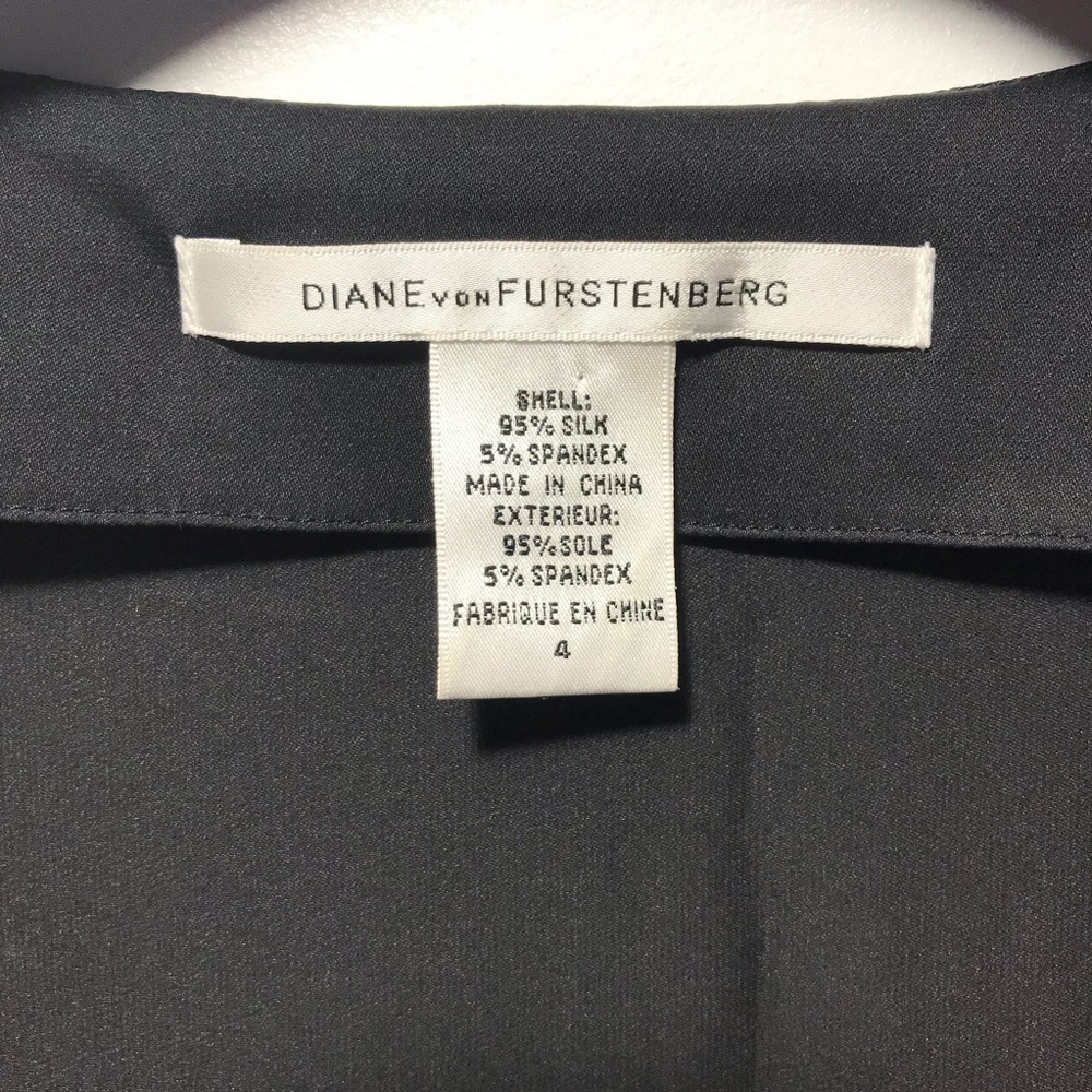 Diane Von Furstenberg Black Ballancia Silk Romper - Picture 11 of 11